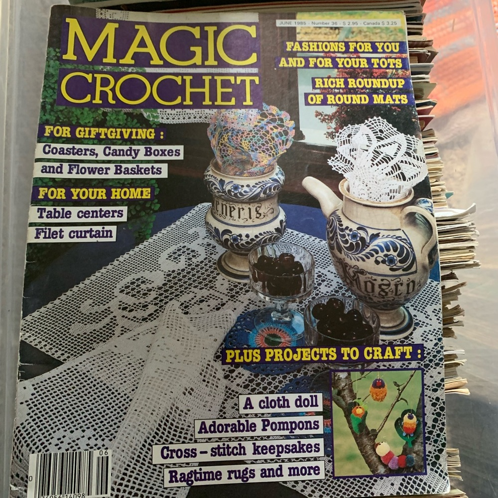 MAGIC CROCHET Magazine June 1985 Projects to Craft Vintage Needlework